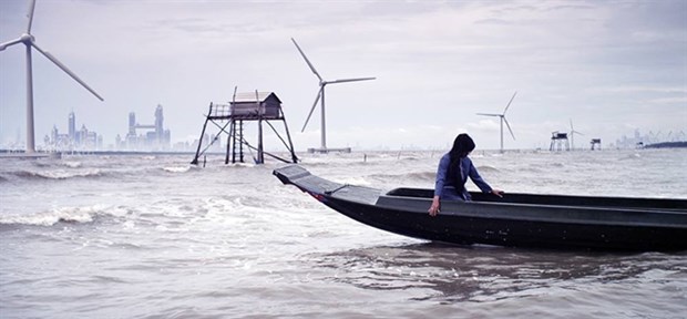 A scene in Nuoc 2030 by Vietnamese famed director Nguyen Vo Nghiem Minh. The climate-themed film is being virtually screened on the website vimeo.com. (Photo courtesy of the producers)