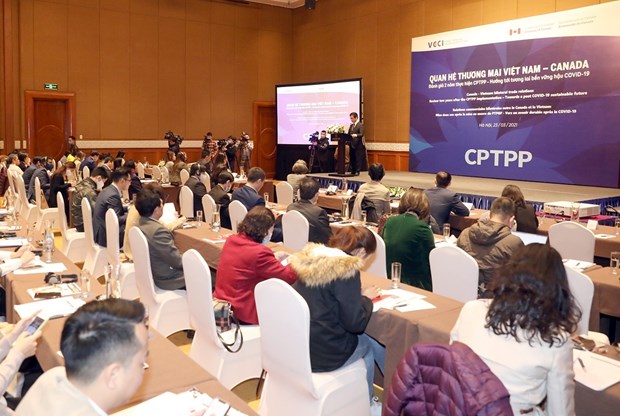 At the conference to review Viet Nam-Canada trade ties after CPTPP has come into force for two years. (Photo: VNA)