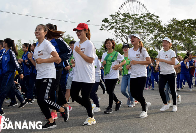 Participants in the Olympic Run Day for Public Health 2019