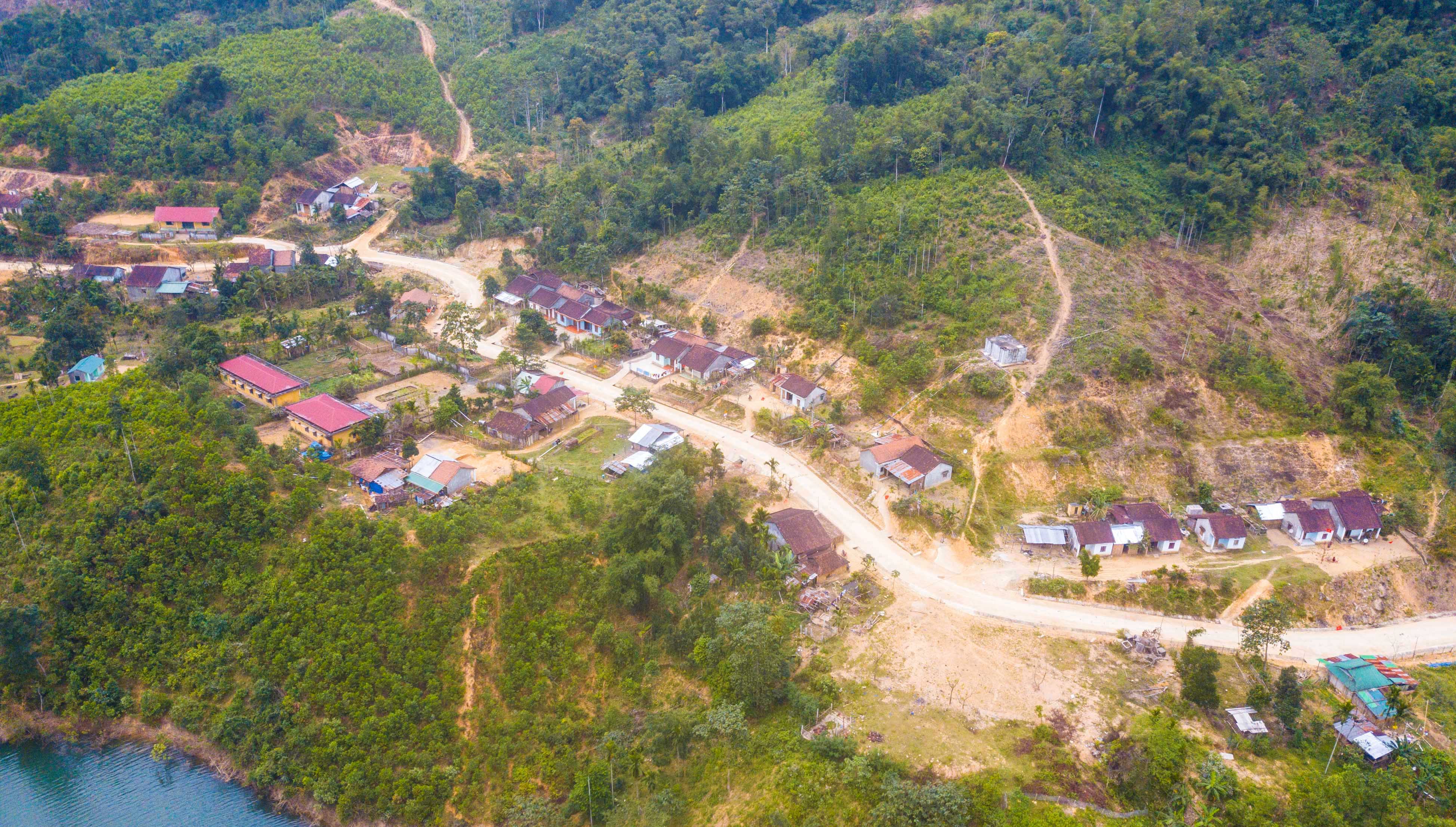 A view of the centre of Tra Phong Commune, Tra Bong District, Quang Ngai Province