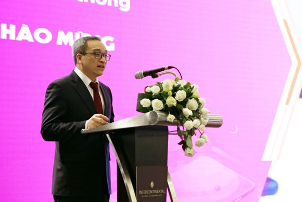 Deputy Minister of Information and Communications Phan Tam speaks at the event (Photo: vtv.vn)