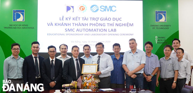 Trường Đại học Bách khoa-Đại học Đà Nẵng ký kết hợp tác với Tập đoàn UAC của Hoa Kỳ tại Việt Nam phát triển các phòng thí nghiệm công nghệ cao. (Ảnh chụp tháng 7-2020)Ảnh: NGỌC PHÚ