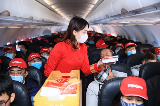 On a Vietjet Air flight (Source: Vietjet Air)