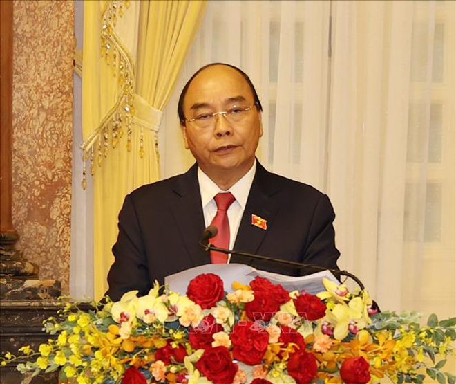 Chủ tịch nước Nguyễn Xuân Phúc. Ảnh: Trí Dũng/TTXVN