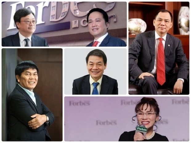 The Vietnamese billionaires, made up of five men and one woman, have a total net worth of 16.7 billion USD. (Photo: vtc.vn)