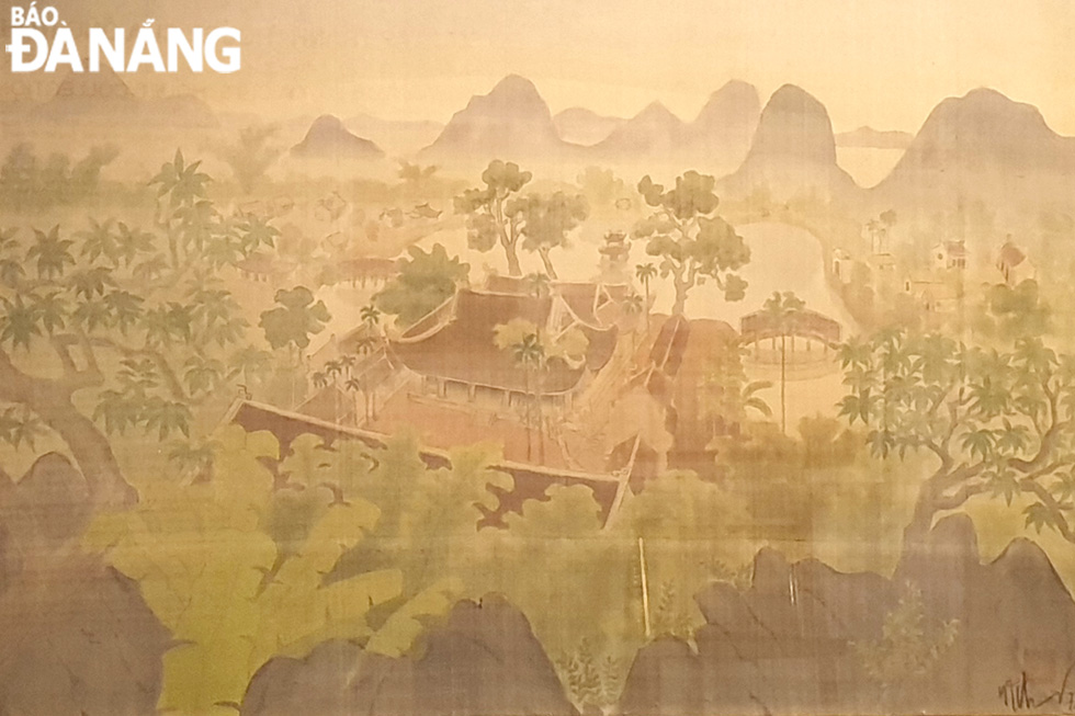 Phong cảnh (Lụa, 1972) của Nguyễn Tiến Chung.