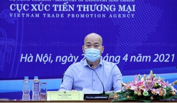 Director of the Ministry of Industry and Trade’s Vietnam Trade Promotion Agency Vu Ba Phu speaks at the event (Photo: VNA) 