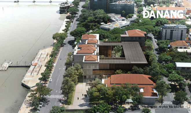 Bảo tàng Đà Nẵng là một trong những công trình văn hóa trọng điểm của thành phố. TRONG ẢNH: Diện mạo Bảo tàng Đà Nẵng tại 42 Bạch Đằng trong tương lai qua thiết kế. (Ảnh do Sở Văn hóa và Thể thao cung cấp)