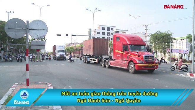 Mất an toàn giao thông trên tuyến đường Ngũ Hành Sơn - Ngô Quyền