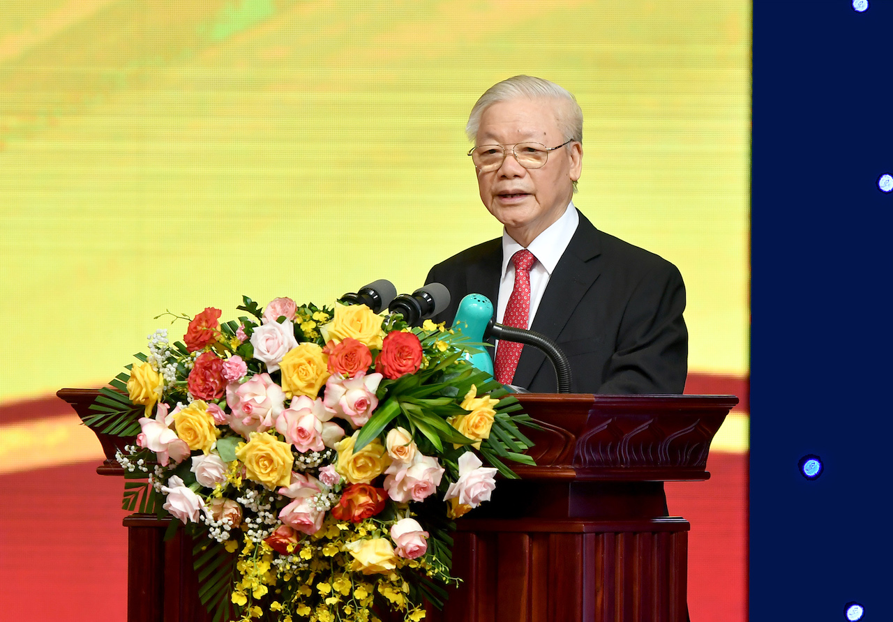 Tổng Bí thư Nguyễn Phú Trọng: Ngành ngân hàng cần tiếp tục nỗ lực làm tốt vai trò huyết mạch của nền kinh tế. Ảnh:VGP