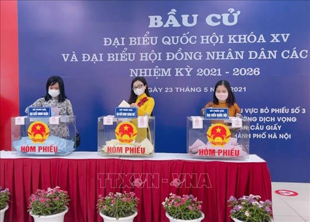 Voters cast their votes (Photo: VNA)