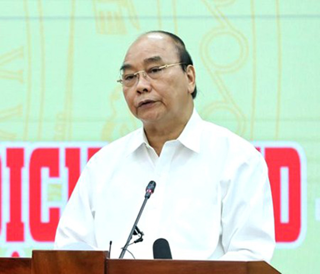  Chủ tịch nước Nguyễn Xuân Phúc phát biểu tại buổi lễ. Ảnh:VGP/Nguyễn Hoàng