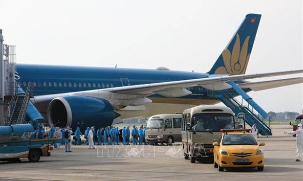 International arrivals at the Noi Bai international airport (Photo:VNA)