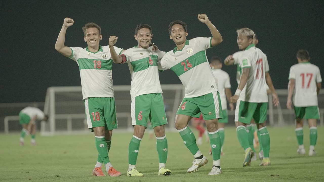 Đội tuyển Indonesia ở trận giao hữu với Oman.  Ảnh: Liên đoàn Bóng đá Indonesia.