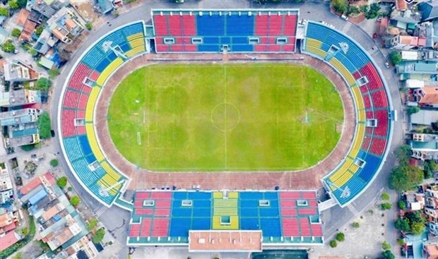 Quang Ninh's Cam Pha stadium is improved to serve the 31st SEA Games (Photo: VNA)