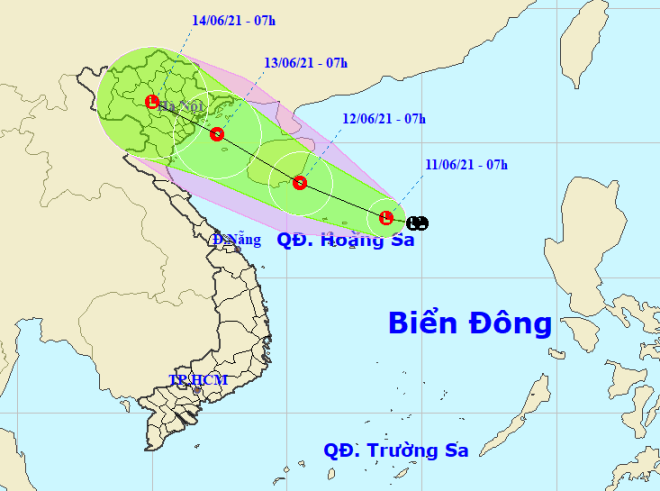 The expected track of the incoming storm Nangka (Source: The National Centre for Hydro-Meteorological Forecasting)