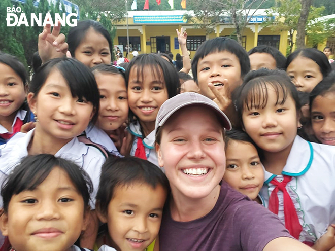 Shanti, a Swedish national now reside in Da Nang and regularly participates in community-targeted volunteer activities. (Photo courtesy of Shanti, taken in January 2021)