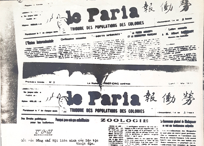 Báo Người cùng khổ, cơ quan ngôn luận của vô sản thuộc địa do Nguyễn Ái Quốc sáng lập, phát hành ở Paris từ năm 1922 đến 1924. (Ảnh tư liệu)