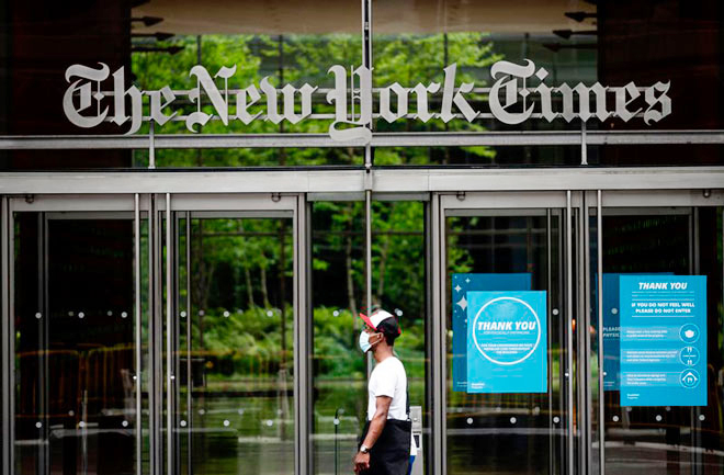 Báo New York Times có 7,5 triệu thuê bao. Ảnh: NYT