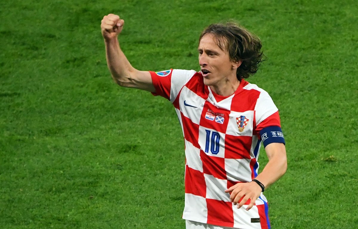 Luka Modric đưa Croartia và vòng 1/8 EURO 2020. (Nguồn: Getty Images)