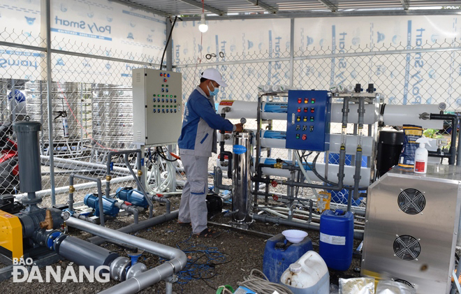 Vận hành hệ thống xử lý nước thải y tế của bệnh viện dã chiến