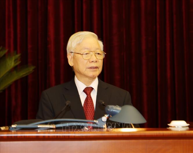 Tổng Bí thư Nguyễn Phú Trọng phát biểu khai mạc Hội nghị. Ảnh: Trí Dũng/TTXVN