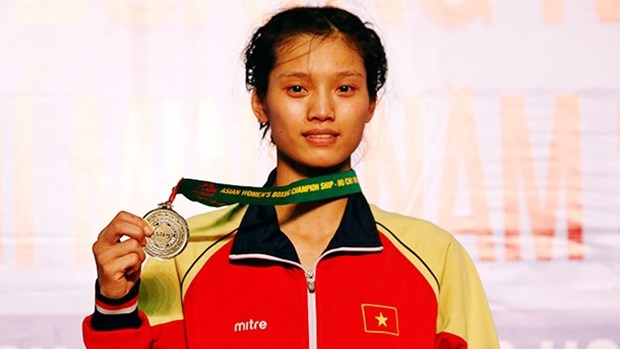 Nguyen Thi Tam -  the first Vietnamese female boxer won a  gold medal at the Asian Women's Boxing  Championships in 2017 (Photo: VNA)