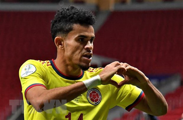 Tiền đạo Colombia Luis Diaz. (Ảnh: AFP/TTXVN)