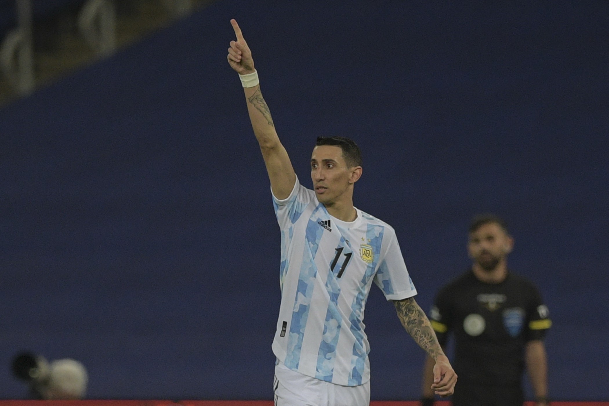Di Maria ghi bàn thắng duy nhất giúp Argentina lên ngôi. (Nguồn: AFP)