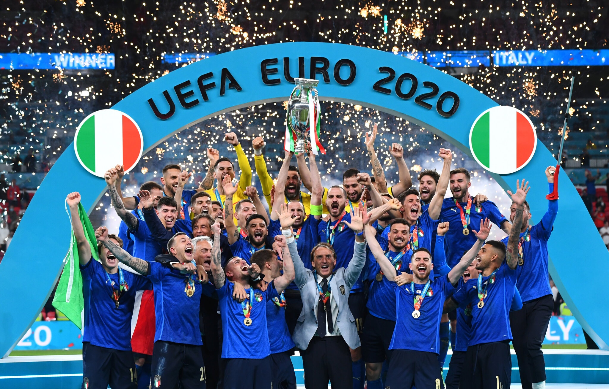 Ý đăng quang EURO 2020 một cách thuyết phục. 	               Ảnh: Getty Images