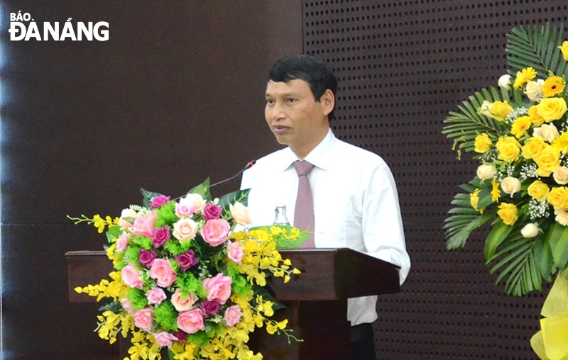 Vice Chairman of the municipal People's Committee Ho Ky Minh at the Monday event on the announcement of Decision No. 892/QD-TTg dated June 8, 2021 adopted by the Prime Minister and the management of the centralised Da Nang IT Park by  the DHPIZA.