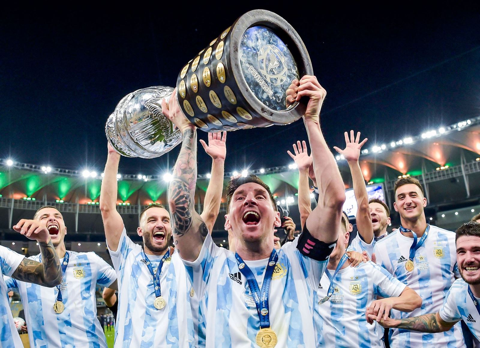 Messi đã có danh hiệu vô địch Copa America cùng đội tuyển Argentina. Ảnh: AFP
