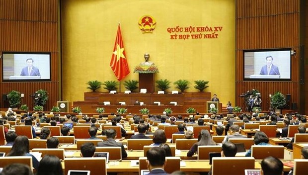 The 15th National Assembly (NA) convened its first session in Hanoi on July 20 morning. (Photo: VNA)