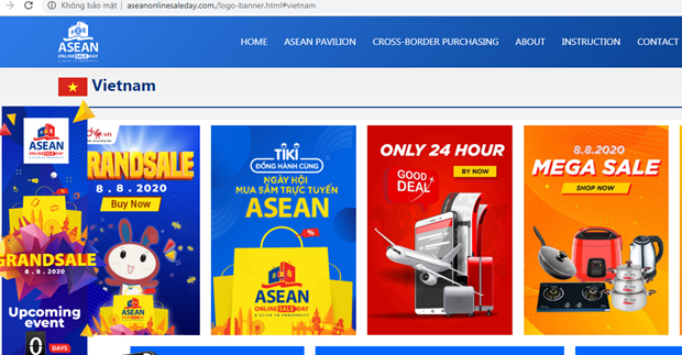 The portal of the ASEAN Online Sale Day 2021 (Photo: VNA)