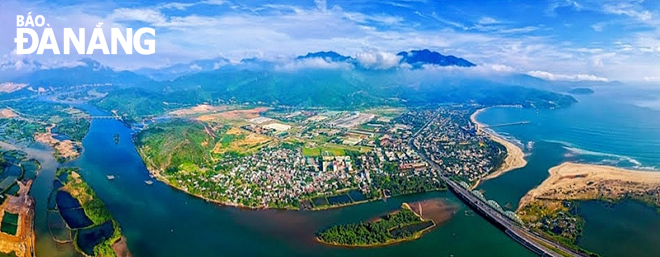 A proposed area for the establishment of the Lien Chieu Seaport sub-division and a part of Da Nang Bay. Photo: TRIEU TUNG