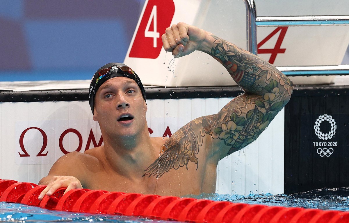 Kình ngư Mỹ Caeleb Dressel giành 5 HCV Olympic Tokyo, phá 5 kỷ lục