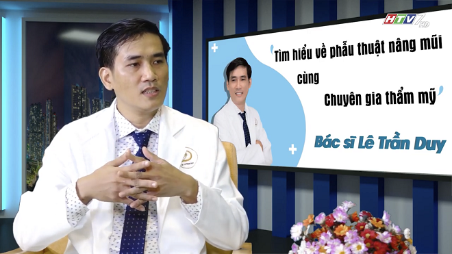 Chuyên gia thẩm mỹ bác sĩ Lê Trần Duy chia sẻ kiến thức nâng mũi thẩm mỹ trên HTV7.