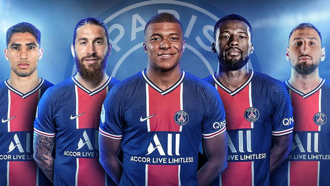 PSG chiêu mộ nhiều cầu thủ tên tuổi với giá chuyển nhượng và mức lương khổng lồ. Ảnh: PSG