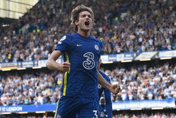 Alonso ghi bàn thắng đầu tiên cho Chelsea ở Premier League mùa này. (Nguồn: Getty Images)