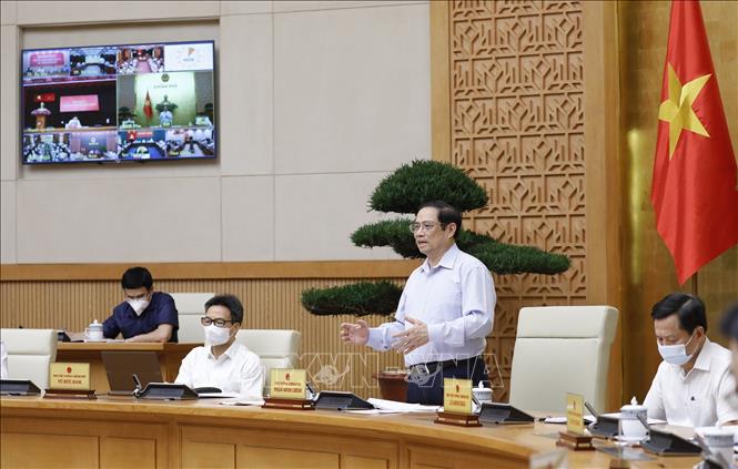 Thủ tướng Phạm Minh Chính chủ trì Hội nghị. Ảnh: Dương Giang/TTXVN