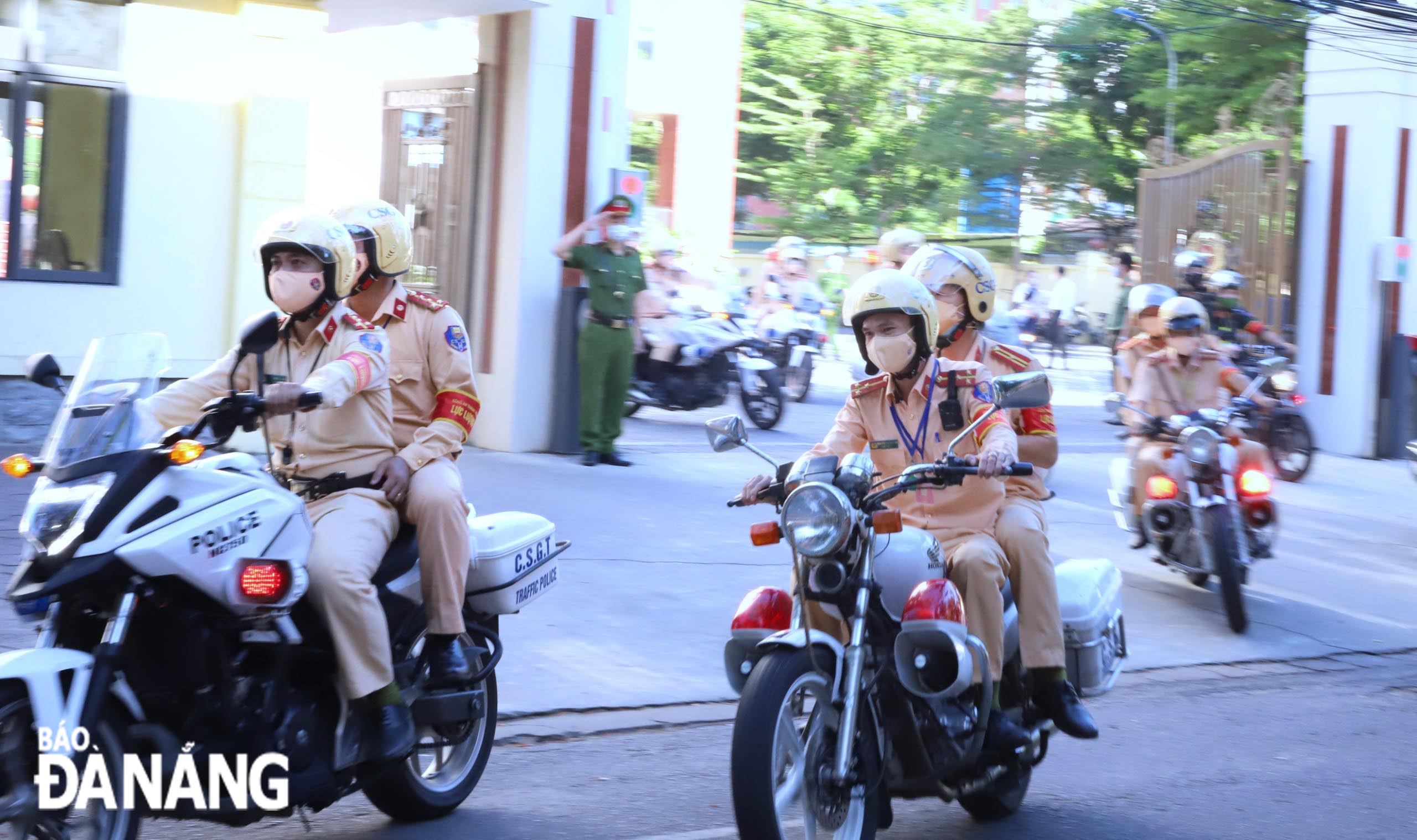 The local police force embark upon their patrolling tasks to handle acts going against the stay-at-home order, August 16, 2021