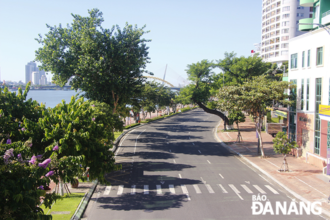 Such major streets and IPs are almost empty as Bach Dang … Photo: XUAN DUNG