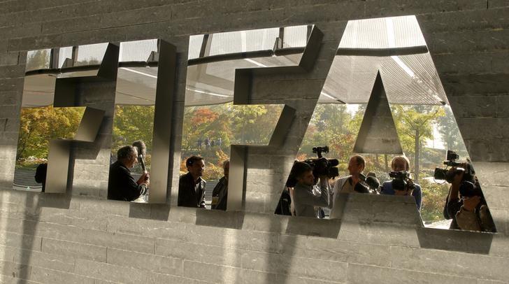 Logo của FIFA tại trụ sở chính ở Zurich, Thụy Sĩ. Ảnh: Reuters.com