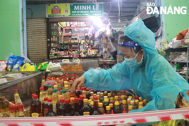 A stall selling seasonings  in the market. Photo: DAC MANH