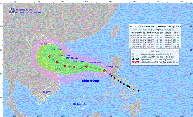 Bão Côn Sơn đi vào Biển Đông, Bắc Bộ và Trung Bộ mưa to liên tục