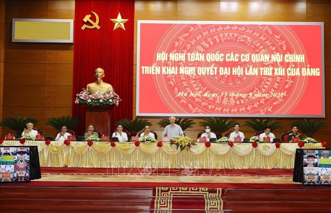 Tổng Bí thư Nguyễn Phú Trọng dự Hội nghị toàn quốc các cơ quan nội chính