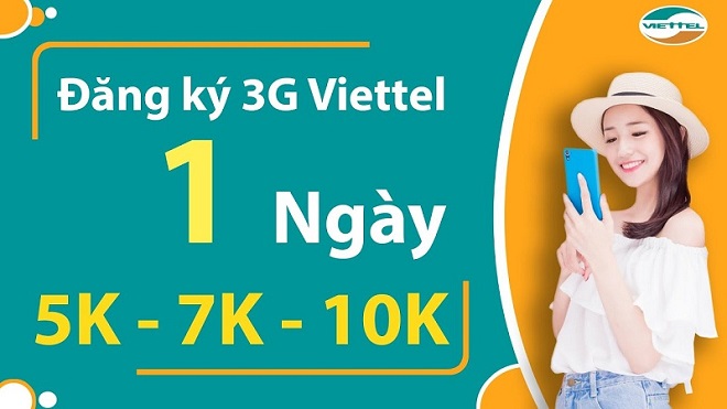 Cách đăng ký 4G Viettel 1 ngày giá 5K 10K 15K ưu đãi lớn