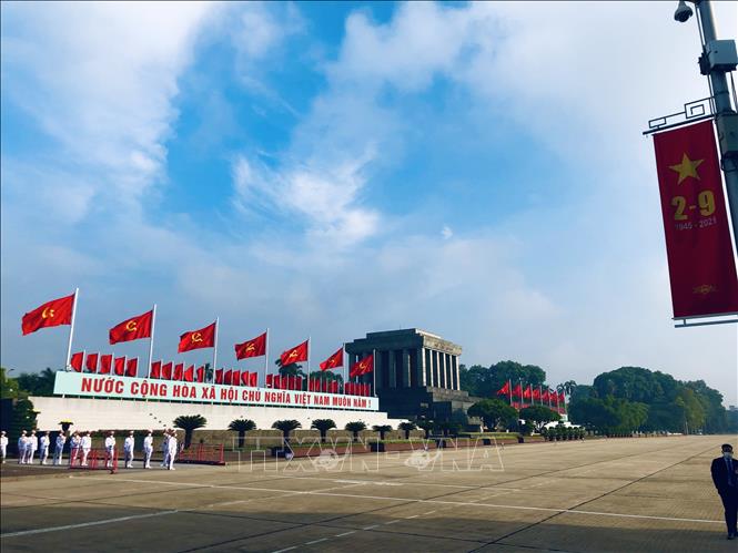 Lăng viếng Chủ tịch Hồ Chí Minh trong ngày 2/9/2021. Ảnh: Lâm Khánh - TTXVN