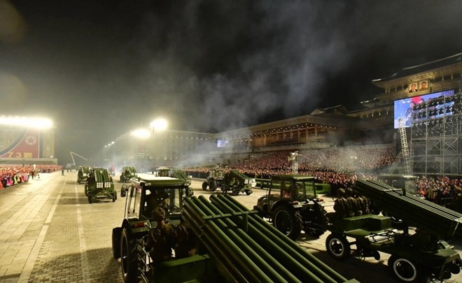 Một số khí tài quân sự tại lễ duyệt binh. (Nguồn: aljazeera.com)
