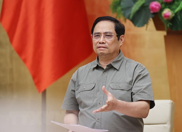 Prime Minister Pham Minh Chinh addresses the meeting of the National Steering Committee for COVID-19 Prevention and Control on September 11 (Photo: VNA)